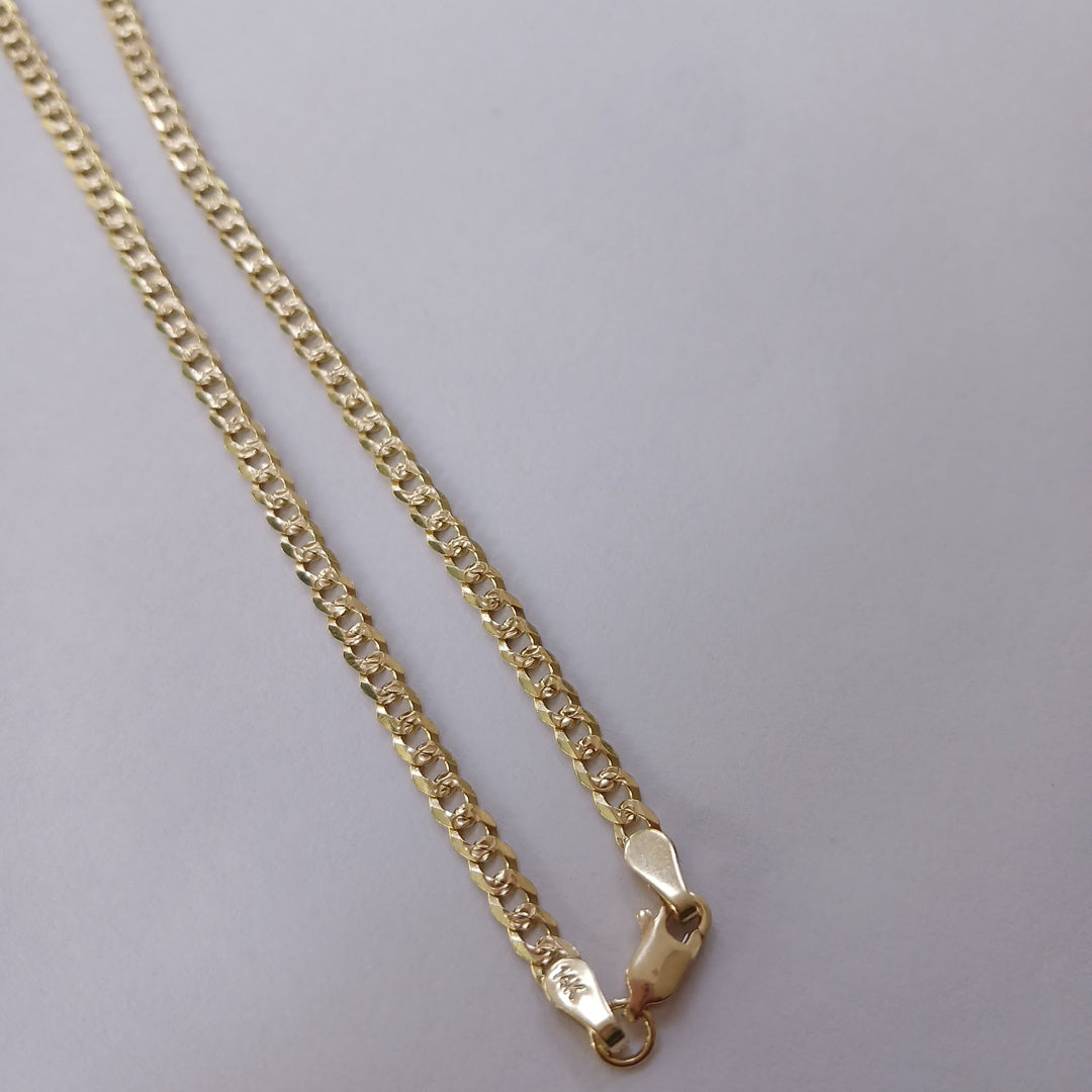 CADENA BARBADA DIAMANTADA 12.11GR 60 CM CM (NUEVO)