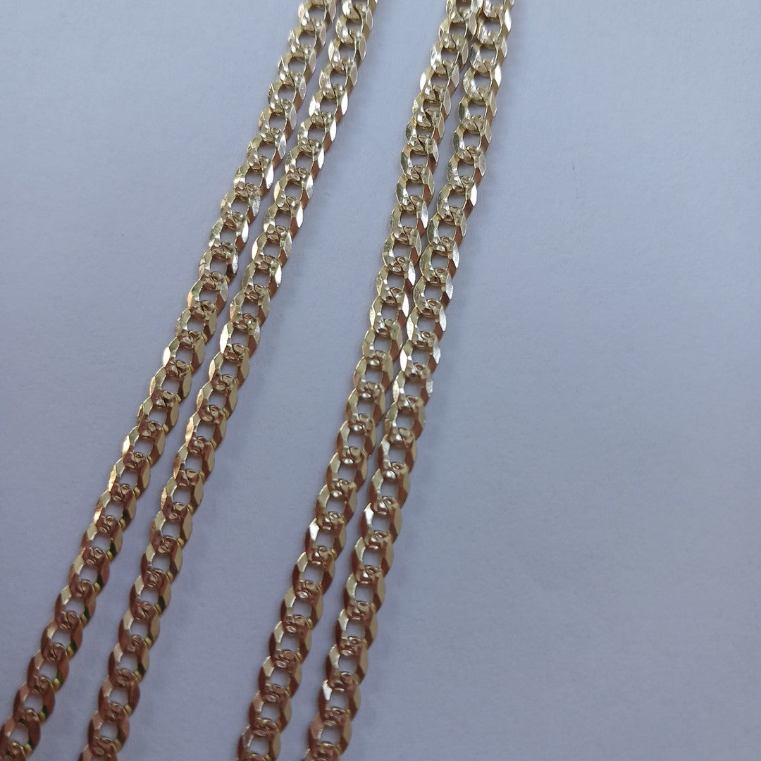 CADENA BARBADA DIAMANTADA 12.51GR 60 CM CM (NUEVO)