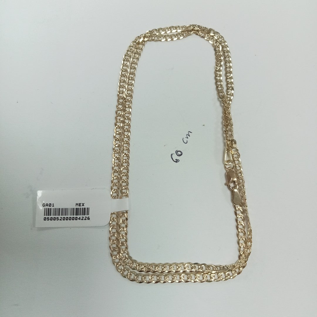 CADENA BARBADA DIAMANTADA 12.11GR 60 CM CM (NUEVO)