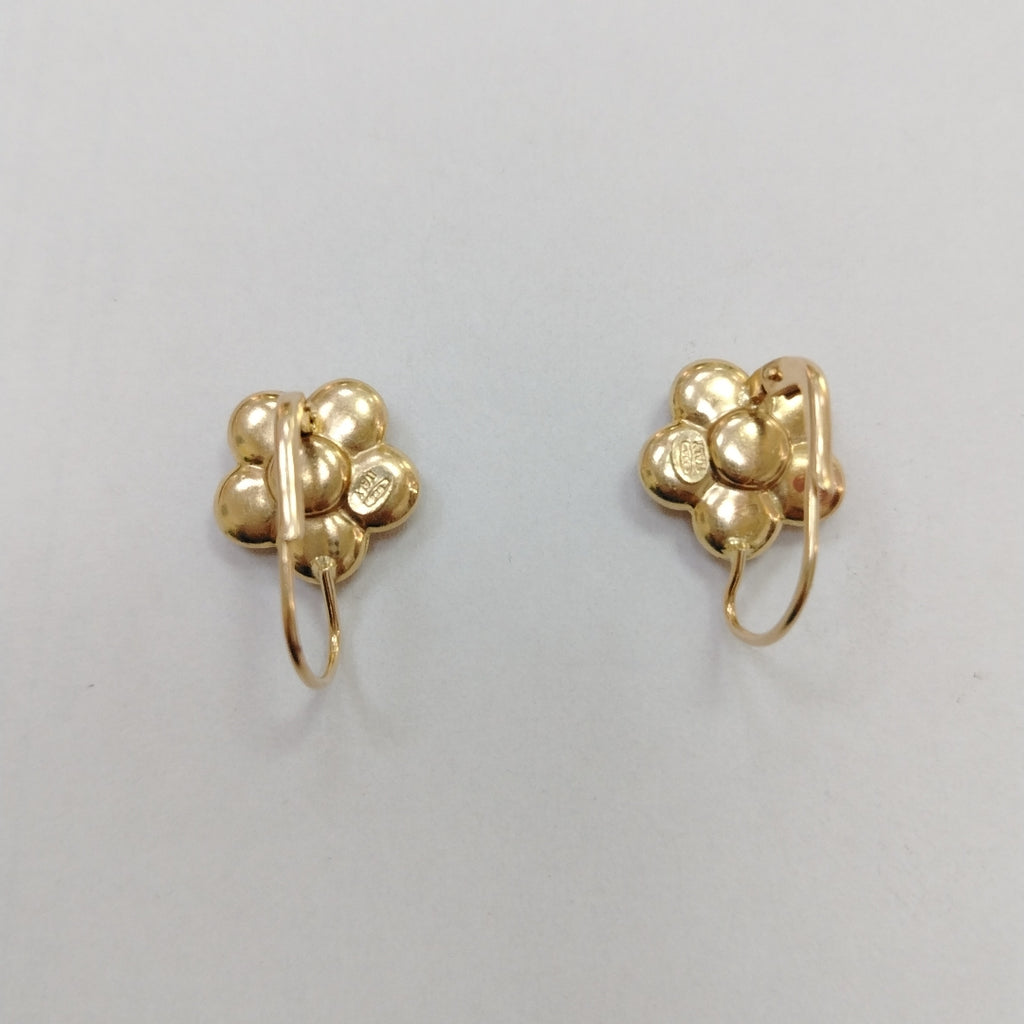 K1 4,80 GRMS 14 K ESPECIFICACIONES COMPLEMENTARIAS ARETES FLORES (SEMINUEVO)