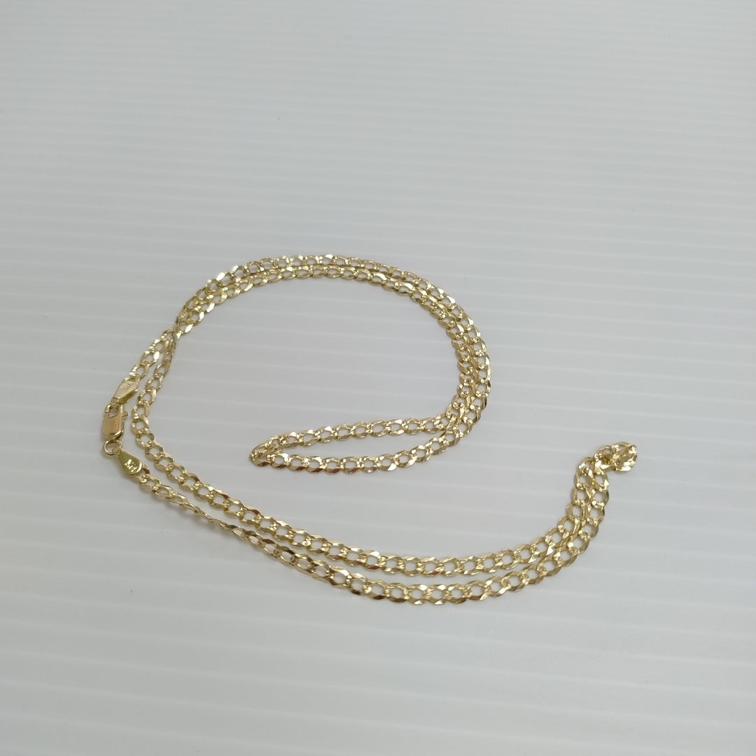 CADENA BARBADA 8.21G 60 CM 14K (NUEVO)