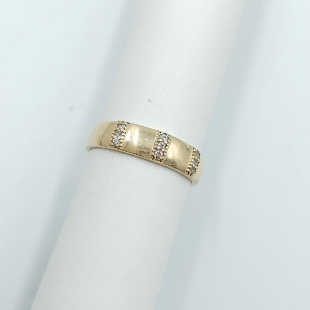 K1 2,20 GRMS 14 K ESPECIFICACIONES COMPLEMENTARIAS ANILLITO C CIRCONIAS (SEMINUEVO)