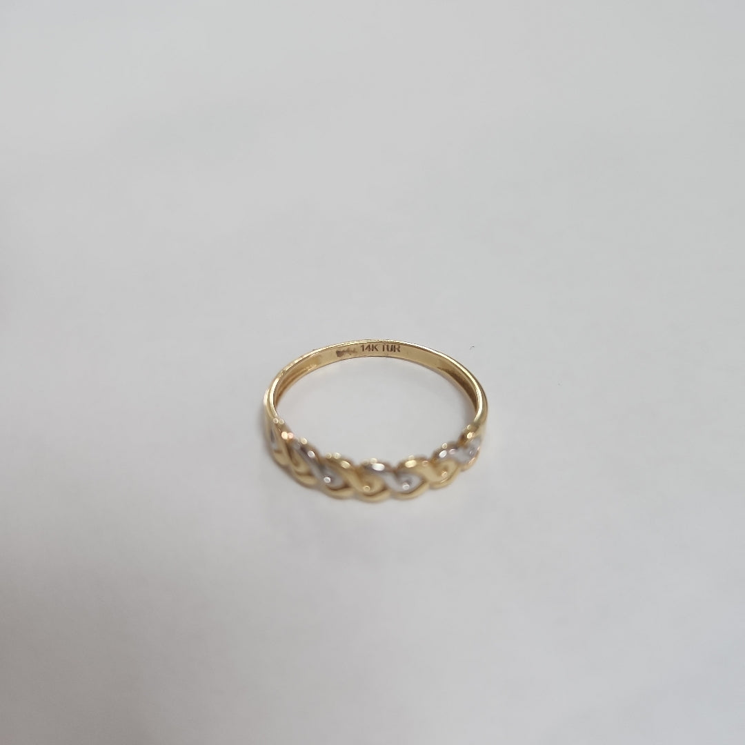 ANILLITO. ORO COMBINADO. 14 K 1.3 GRMS (SEMINUEVO)