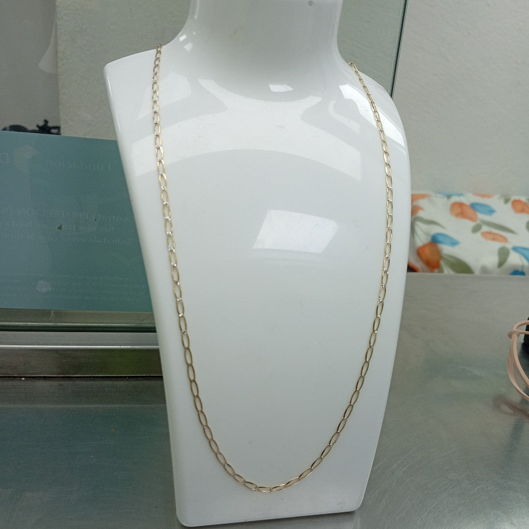 K1 4,10 GRMS 14 K ESPECIFICACIONES COMPLEMENTARIAS CADENA DIAMANTADA TEJIDO ESLA (SEMINUEVO)