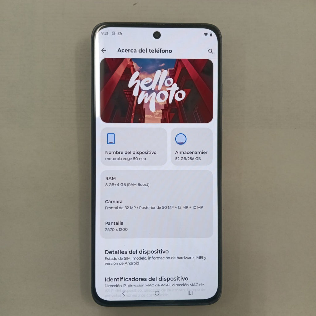 CELULAR MOTOROLA EDGE 50 NEO XT2409-2 (2024) 256 GB 8 GB RAM (SEMINUEVO)