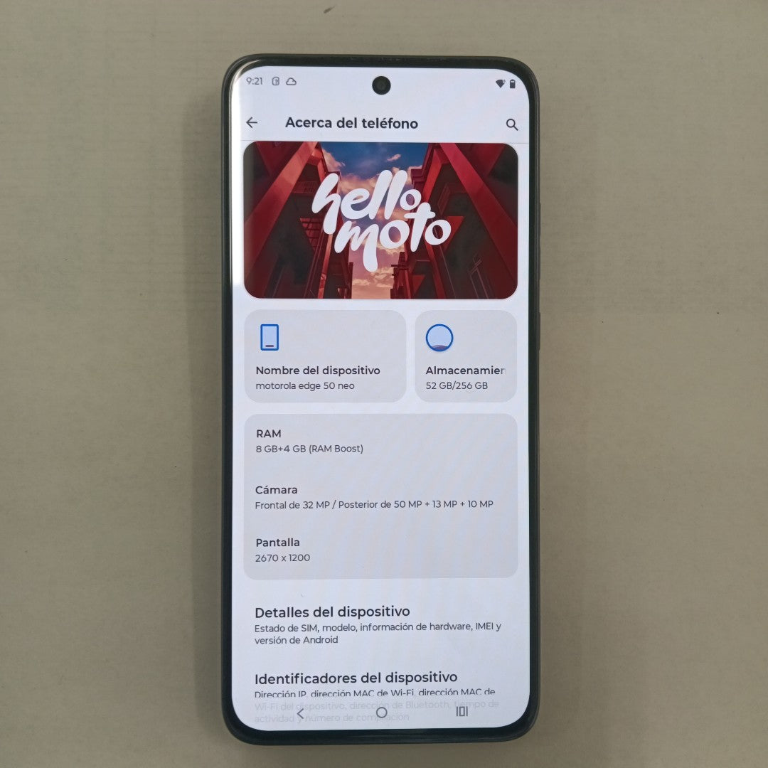 CELULAR MOTOROLA EDGE 50 NEO XT2409-2 (2024) 256 GB 8 GB RAM (SEMINUEVO)