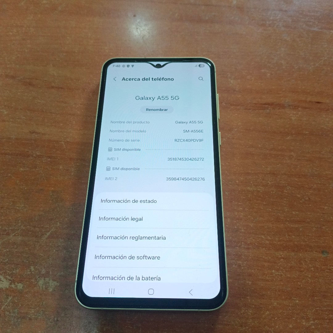 CELULAR SAMSUNG GALAXY A55 5G SM-A556E (2024) 128 GB 8 GB RAM (SEMINUEVO)