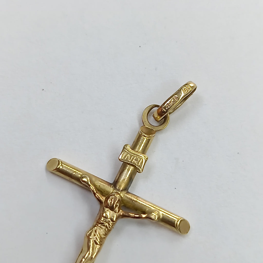 K1 1,70 GRMS 14 K ESPECIFICACIONES COMPLEMENTARIAS CRUCIFIJO 14 KT 1.7 GRS (SEMINUEVO)