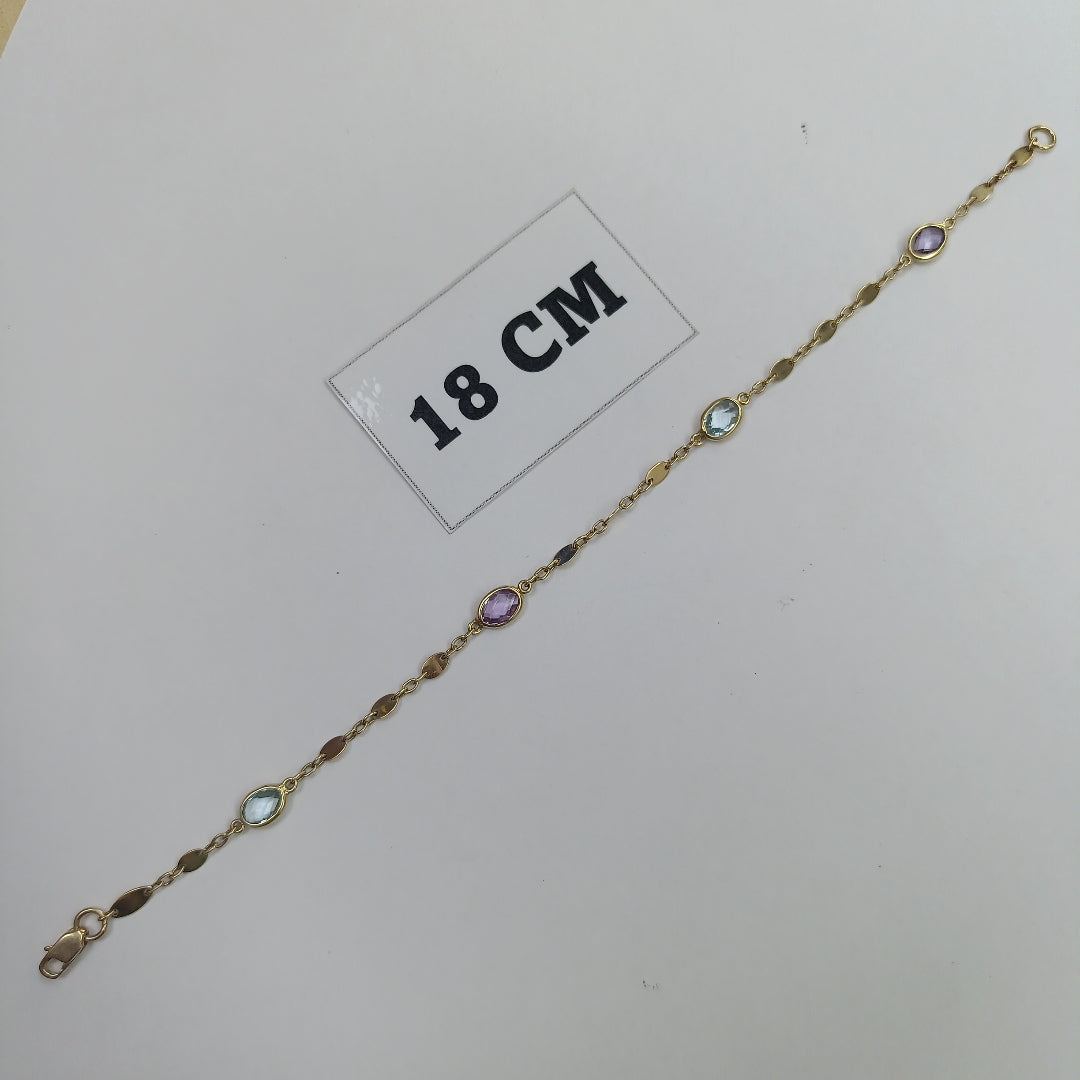 K1 2,50 GRMS 14 K ESPECIFICACIONES COMPLEMENTARIAS PULSERA TEJ ESPECIAL CON 4 PI (SEMINUEVO)