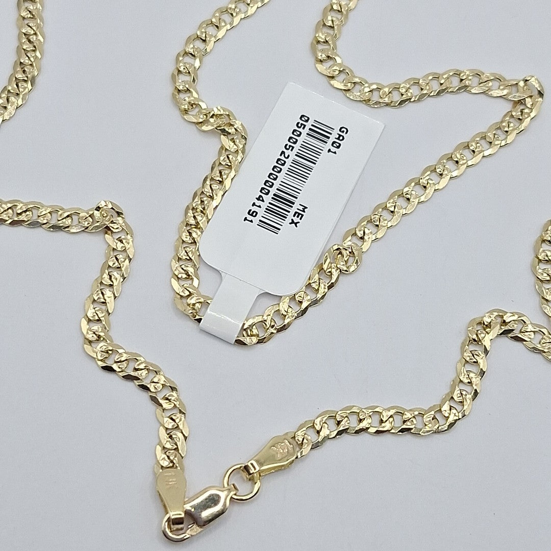 CADENA BARBADA DIAMANTADA 12.21GR 60 CM CM (NUEVO)