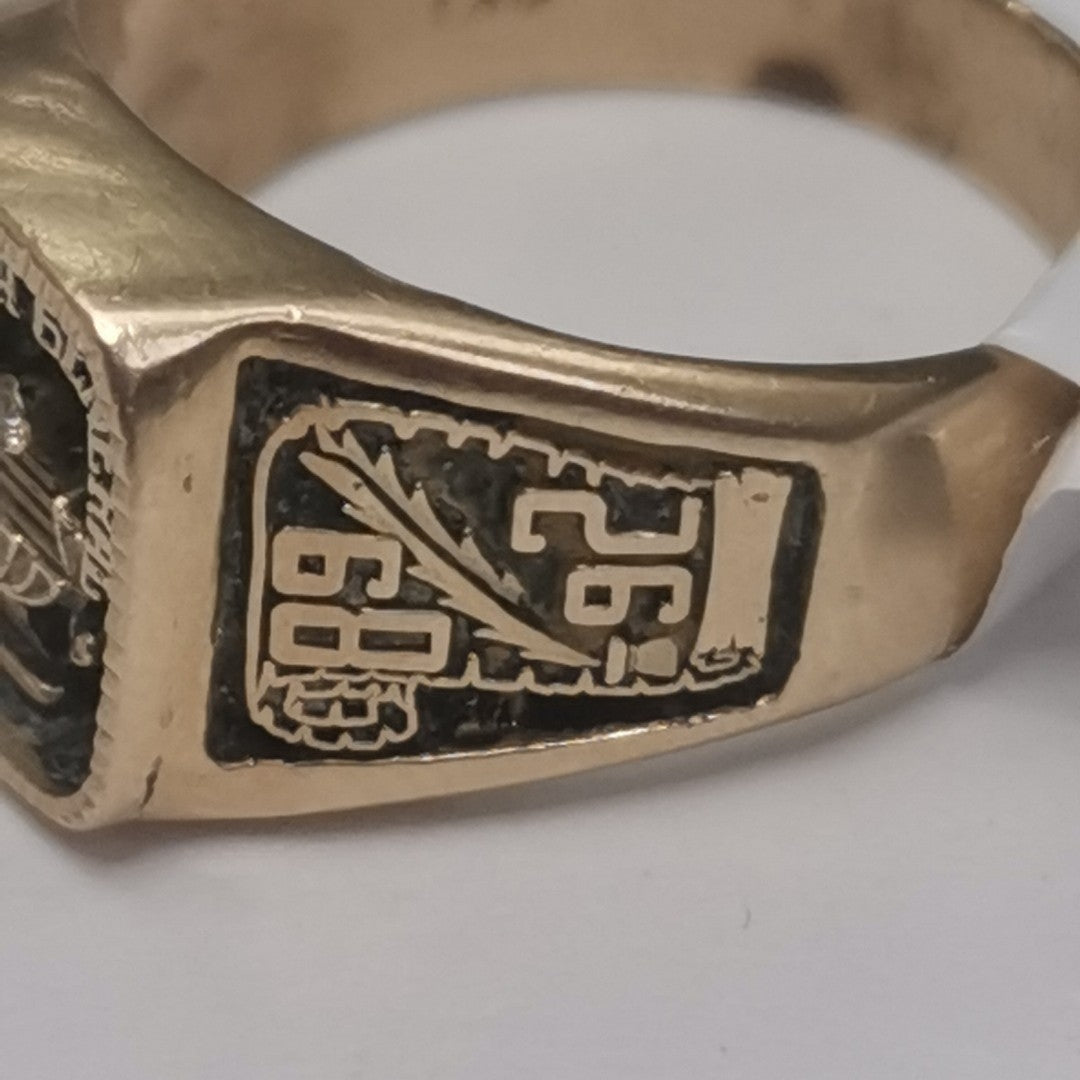 K1 6,00 GRMS 14 K ESPECIFICACIONES COMPLEMENTARIAS ANILLO GRADUACIÓN CON UNA PIE (SEMINUEVO)