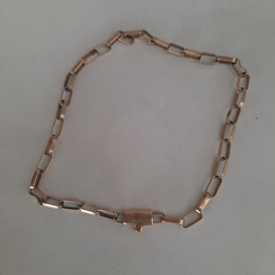 K1 4,10 GRMS 14 K ESPECIFICACIONES COMPLEMENTARIAS PULSERA TEJIDO ESLABONES EN B (SEMINUEVO)