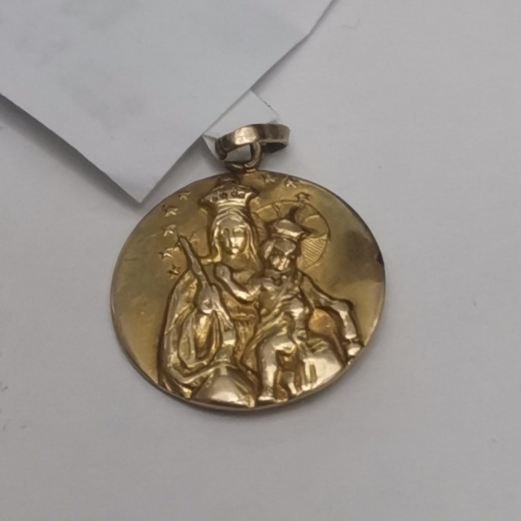 MEDALLA RELIGIOSA ORO 14 K 1,40 GRMS (SEMINUEVO)