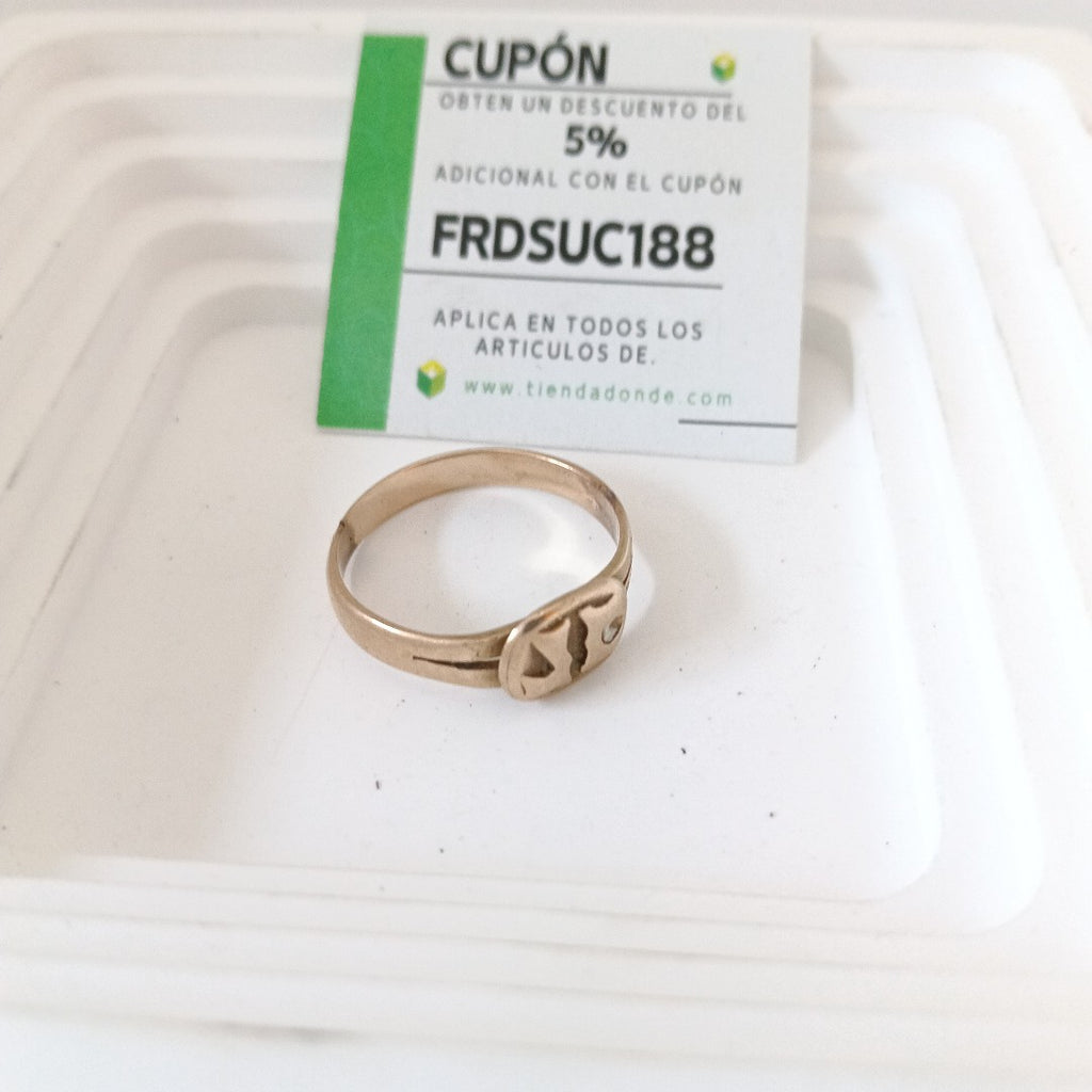 K1 3,10 GRMS 8 K ESPECIFICACIONES COMPLEMENTARIAS ANILLO VENDIBLE CON INICIALES (SEMINUEVO)