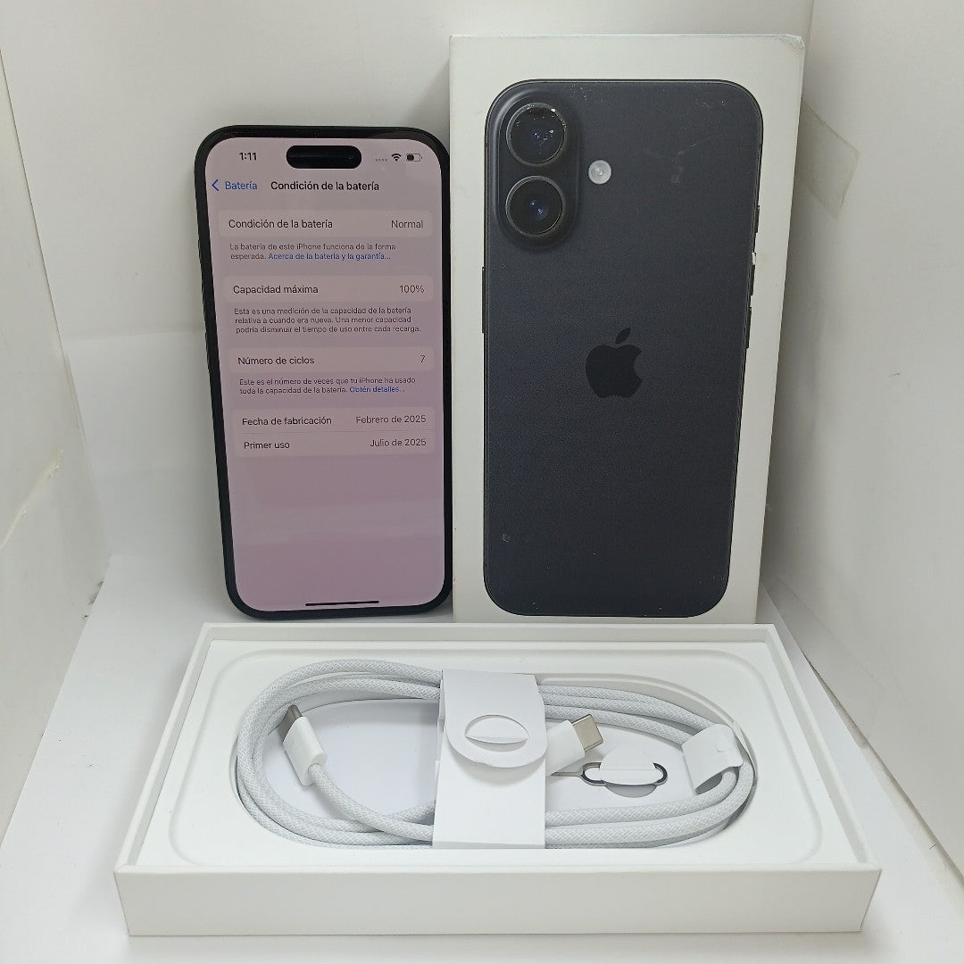 CELULAR APPLE IPHONE 16 A3286 (2024) 128 GB 8 GB RAM (SEMINUEVO)
