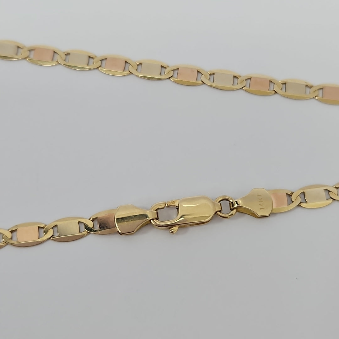 CADENAS VALENTINA/ESPEJO ORO 14K 10.7 (NUEVO)