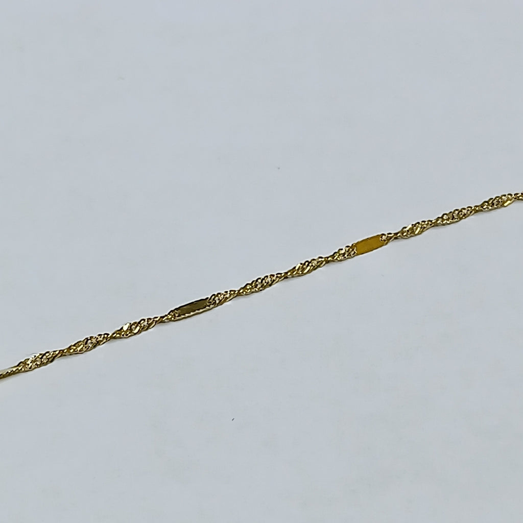 K1 1,00 GRMS 14 K ESPECIFICACIONES COMPLEMENTARIAS CADENA DE ORO TEJIDO ESPECIAL (SEMINUEVO)