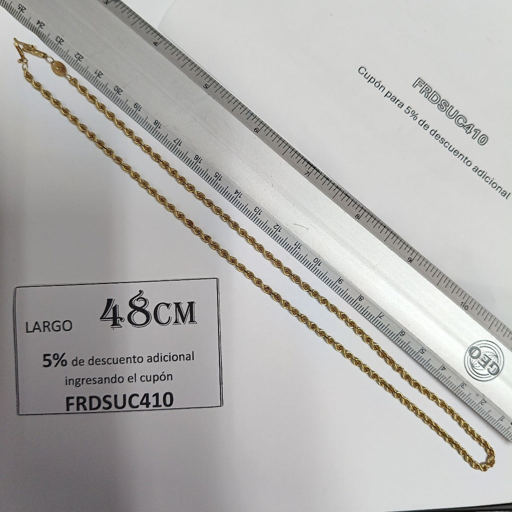 K1 11,50 GRMS 10 K ESPECIFICACIONES COMPLEMENTARIAS VENTA DE CADENA TORZAL 48CM (SEMINUEVO)