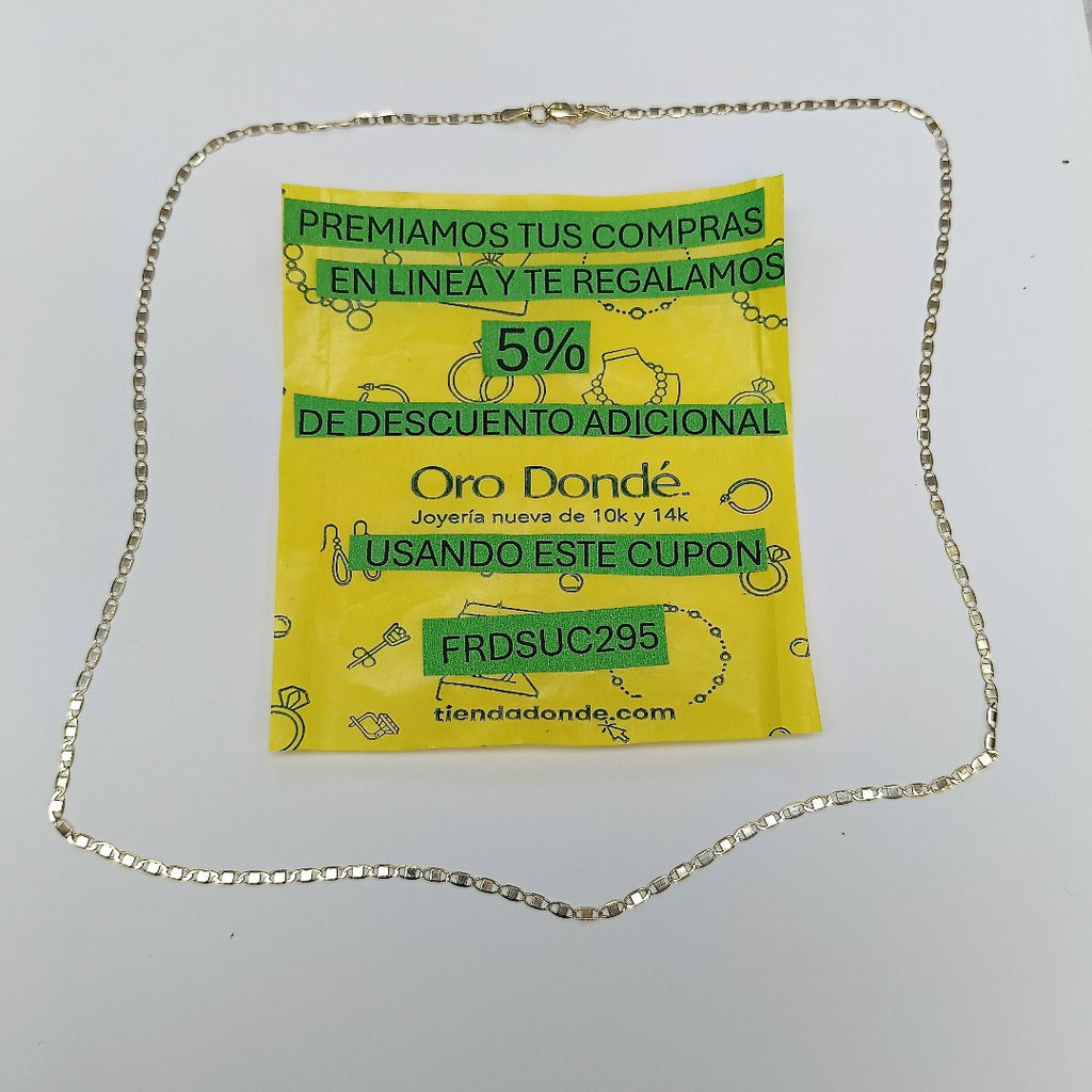 CADENA ESPECIAL MARINERA ESPEJO 3.71G 55 CM (NUEVO)