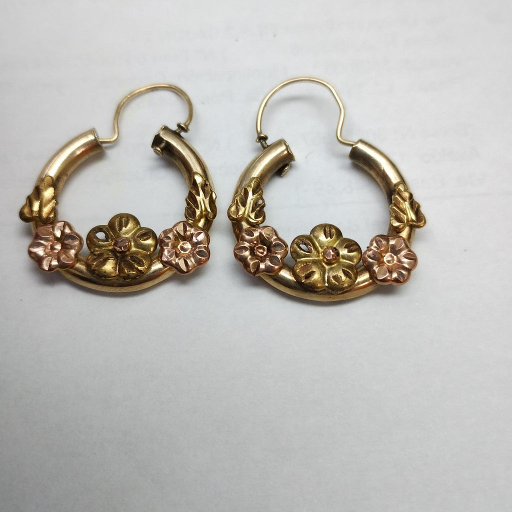 ARRACADAS PAR. ORO, ORO COMBINADO. 10 K 3.2 GRMS (SEMINUEVO)