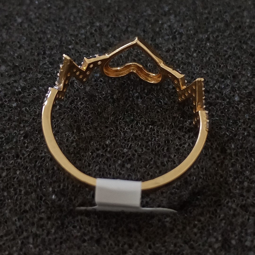 10419AND00070B4325 FRD23 ANILLO DE SIGNO VITAL CON CORAZÓN ORO 14K 1.4GRS (NUEVO)