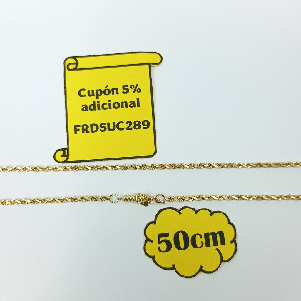 K1 7,20 GRMS 14 K ESPECIFICACIONES COMPLEMENTARIAS CADENA TORZAL 14K (SEMINUEVO)