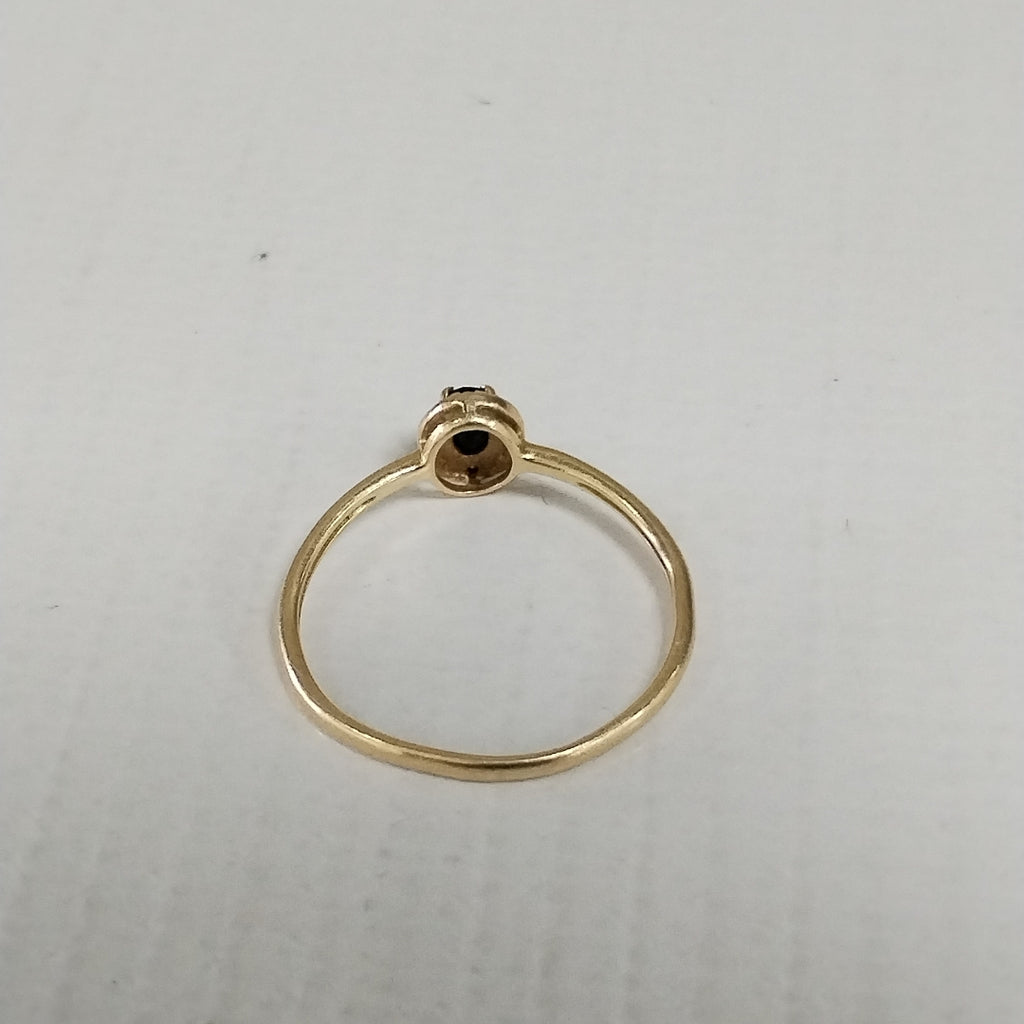 K1 1,10 GRMS 14 K ESPECIFICACIONES COMPLEMENTARIAS ANILLITO CON CIRCONIAS Y PIED (SEMINUEVO)