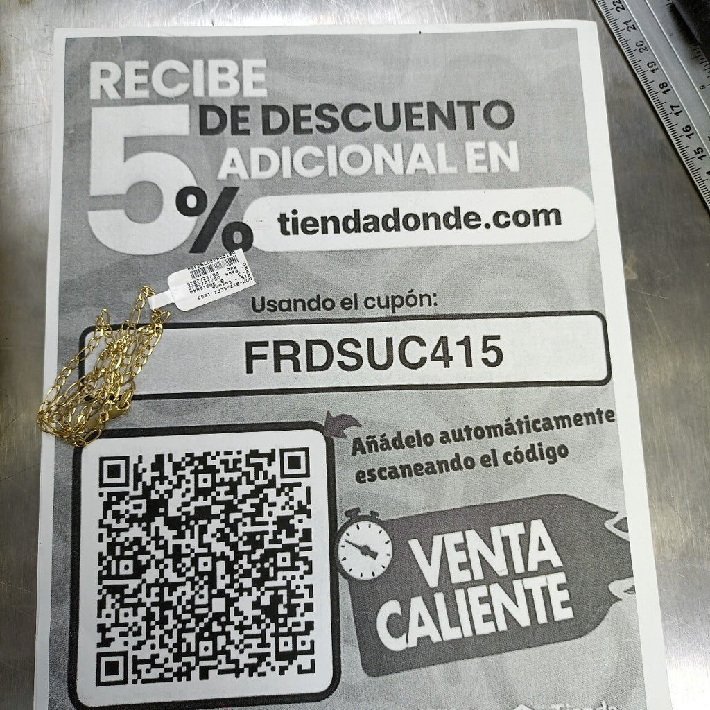 CADENA ORO 10 K 4,60 GRMS (SEMINUEVO)