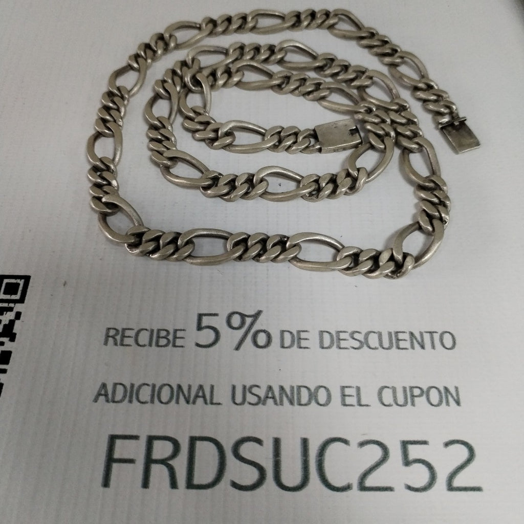 K1 155,00 GRMS PLATA .925 ESPECIFICACIONES COMPLEMENTARIAS CADENA TIPO CARTIER P (SEMINUEVO)