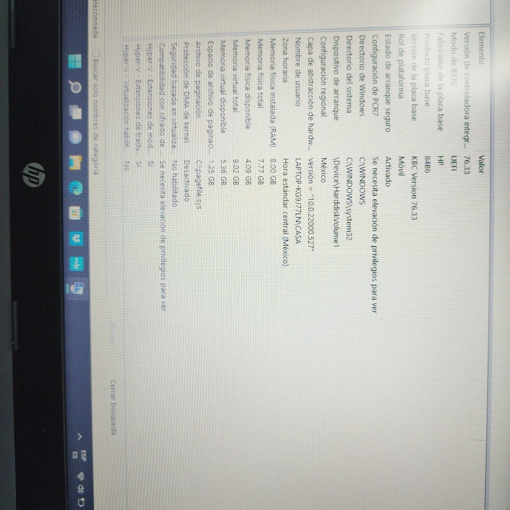 LAPTOP HP 240 G8 (2022) 500 GB  4 GB RAM (SEMINUEVO)