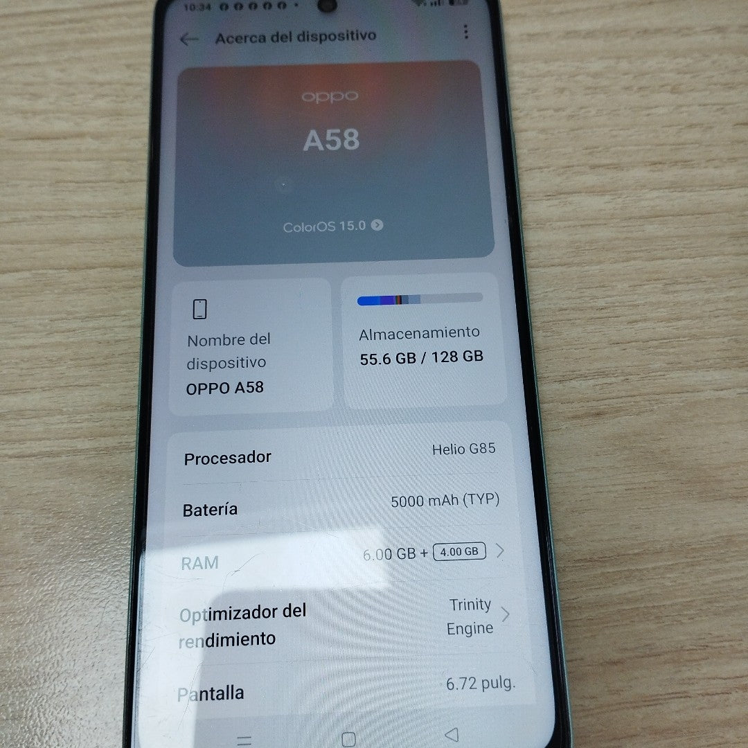 CELULAR OPPO  A58 CPH2577 (2023) 128 GB 6 GB RAM