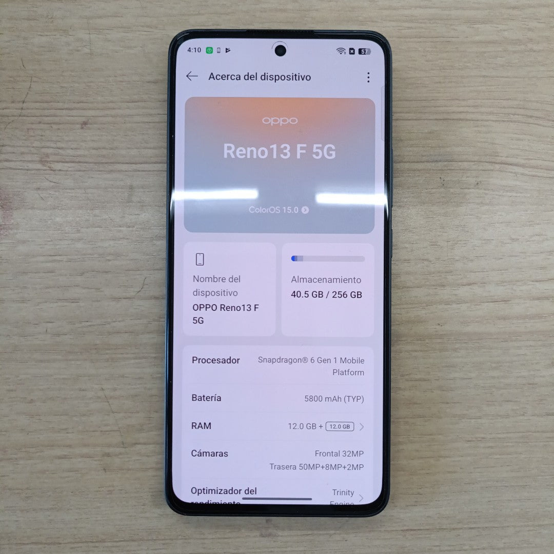 CELULAR OPPO  RENO 13F 5G CPH2699 (2025) 256 GB 12 GB RAM (SEMINUEVO)