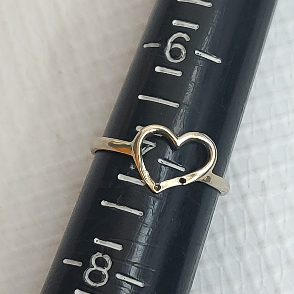 K1 1,30 GRMS 14 K ESPECIFICACIONES COMPLEMENTARIAS ANILLITO ORO BLANCO CORAZON (SEMINUEVO)