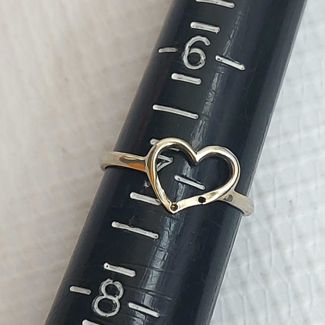 K1 1,30 GRMS 14 K ESPECIFICACIONES COMPLEMENTARIAS ANILLITO ORO BLANCO CORAZON (SEMINUEVO)