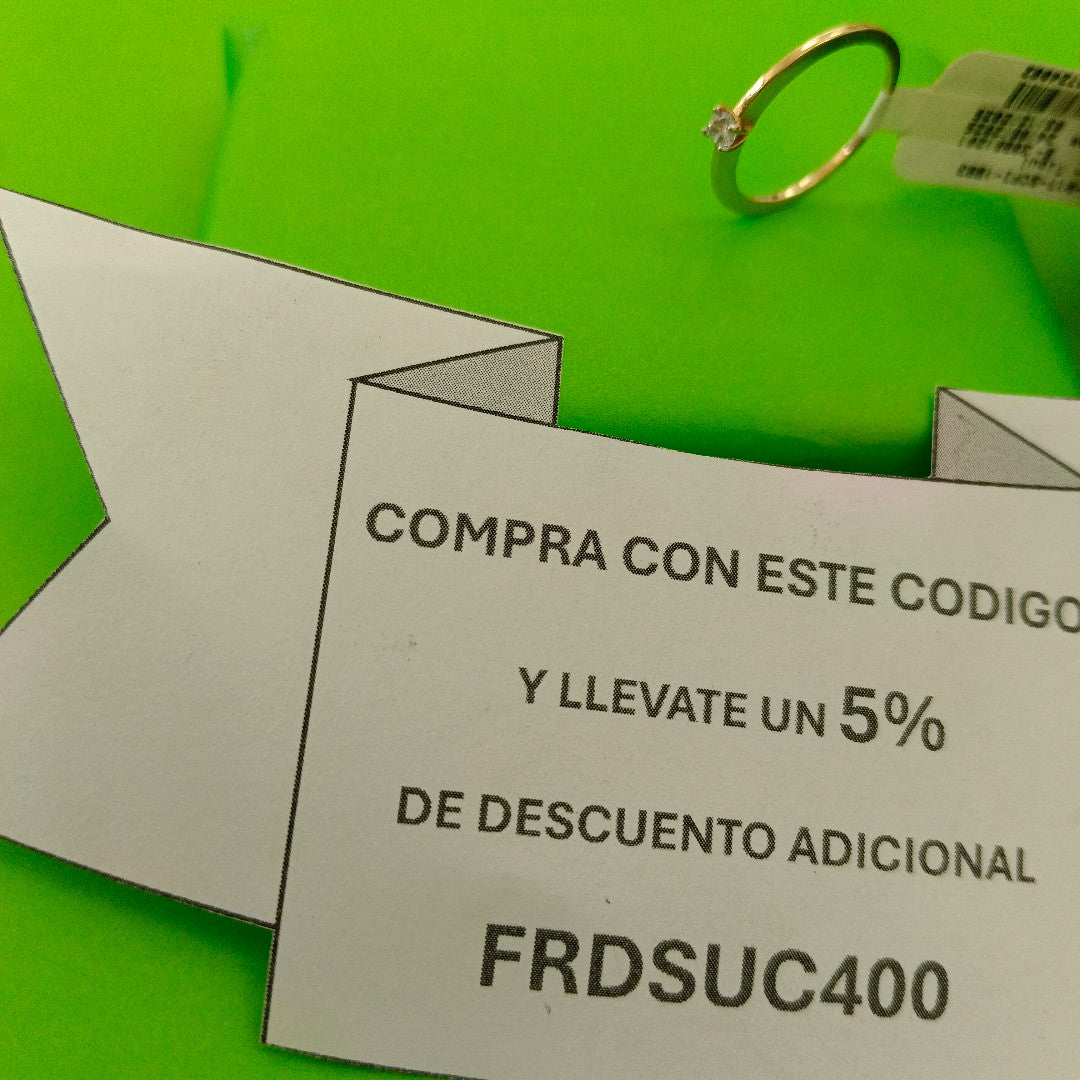 SOLITARIO ORO 14 K 1,40 GRMS (SEMINUEVO)