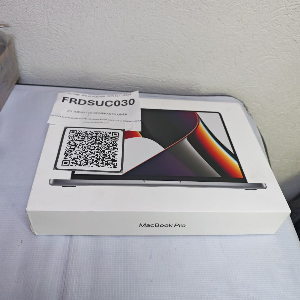 LAPTOP APPLE MACBOOK PRO 14" 2021 3.2 A2442 (8 CPU/14 GPU) 512 GB SSD 16 GB RAM (SEMINUEVO)