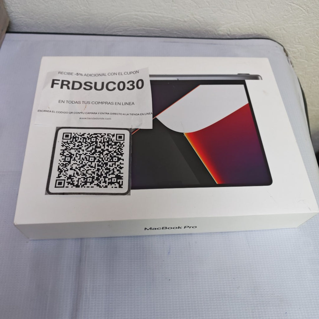 LAPTOP APPLE MACBOOK PRO 14" 2021 3.2 A2442 (8 CPU/14 GPU) 512 GB SSD 16 GB RAM (SEMINUEVO)