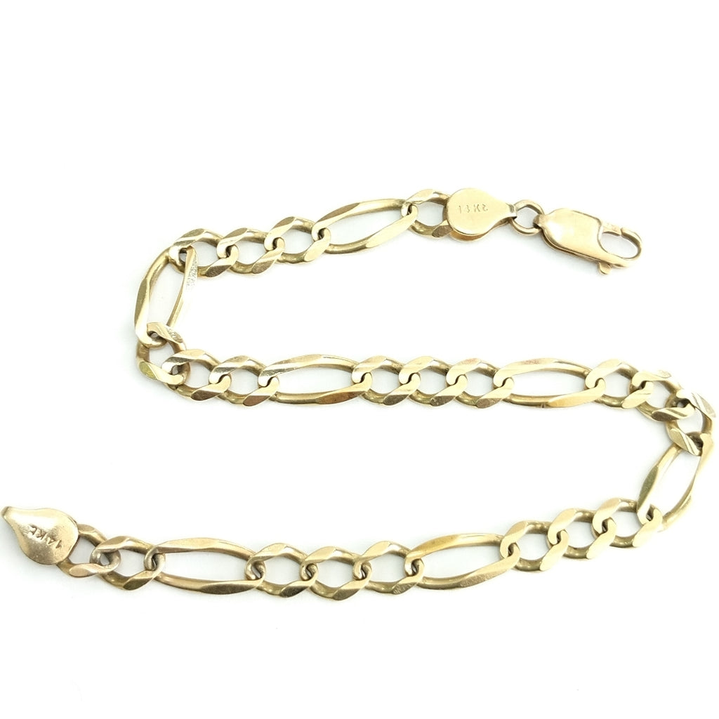 K1 9,90 GRMS 14 K ESPECIFICACIONES COMPLEMENTARIAS PULSERA DE ESLABONES (SEMINUEVO)
