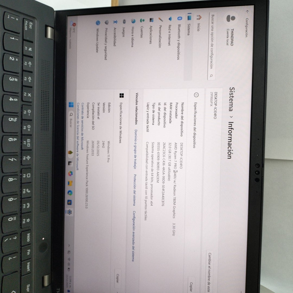 LAPTOP LENOVO THINKPAD T14S GEN 4 (2024) 512 GB SSD 32 GB RAM