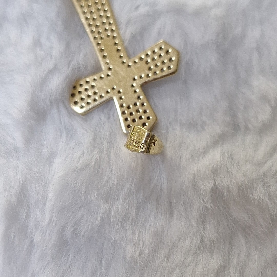 K1 2,30 GRMS 14 K ESPECIFICACIONES COMPLEMENTARIAS CRUZ CON CIRCONIA (SEMINUEVO)