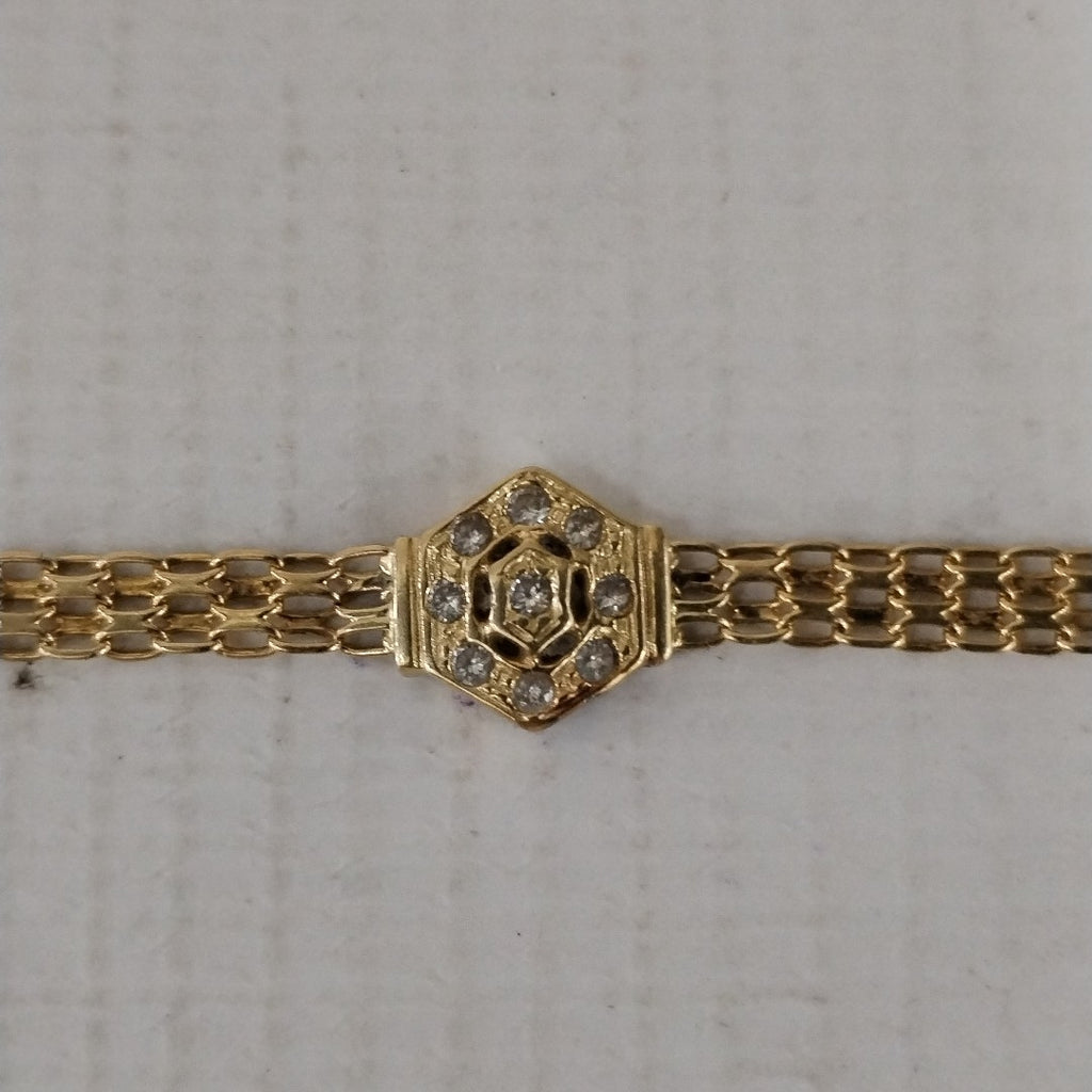 K1 5,90 GRMS 14 K ESPECIFICACIONES COMPLEMENTARIAS PULSERA TEJIDO HECHURA ESPECI (SEMINUEVO)