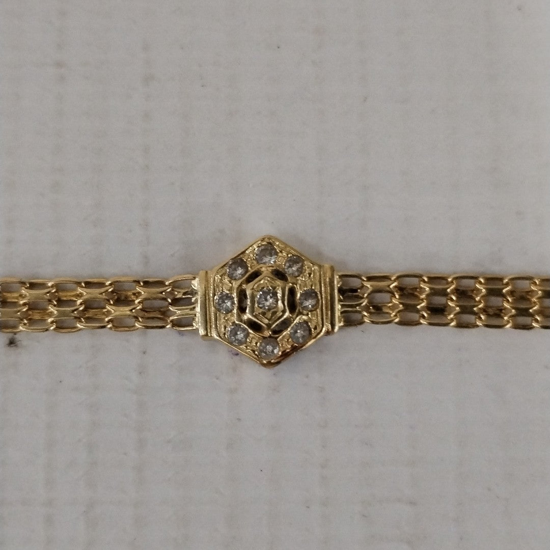 K1 5,90 GRMS 14 K ESPECIFICACIONES COMPLEMENTARIAS PULSERA TEJIDO HECHURA ESPECI (SEMINUEVO)