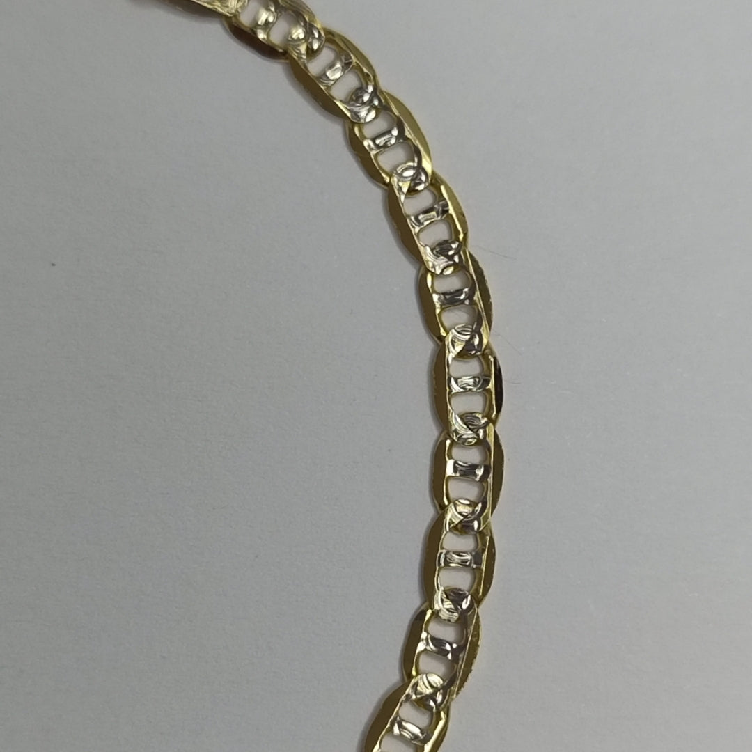 PULSERA TEJIDO MARINERO DIAMANTADO 4.5GR 18 CM (NUEVO)