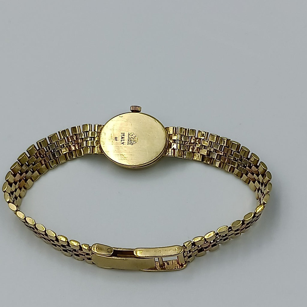 RELOJ CAJA Y PULSO ORO ORO, ORO COMBINADO 14 K 20.2 GRMS (SEMINUEVO)