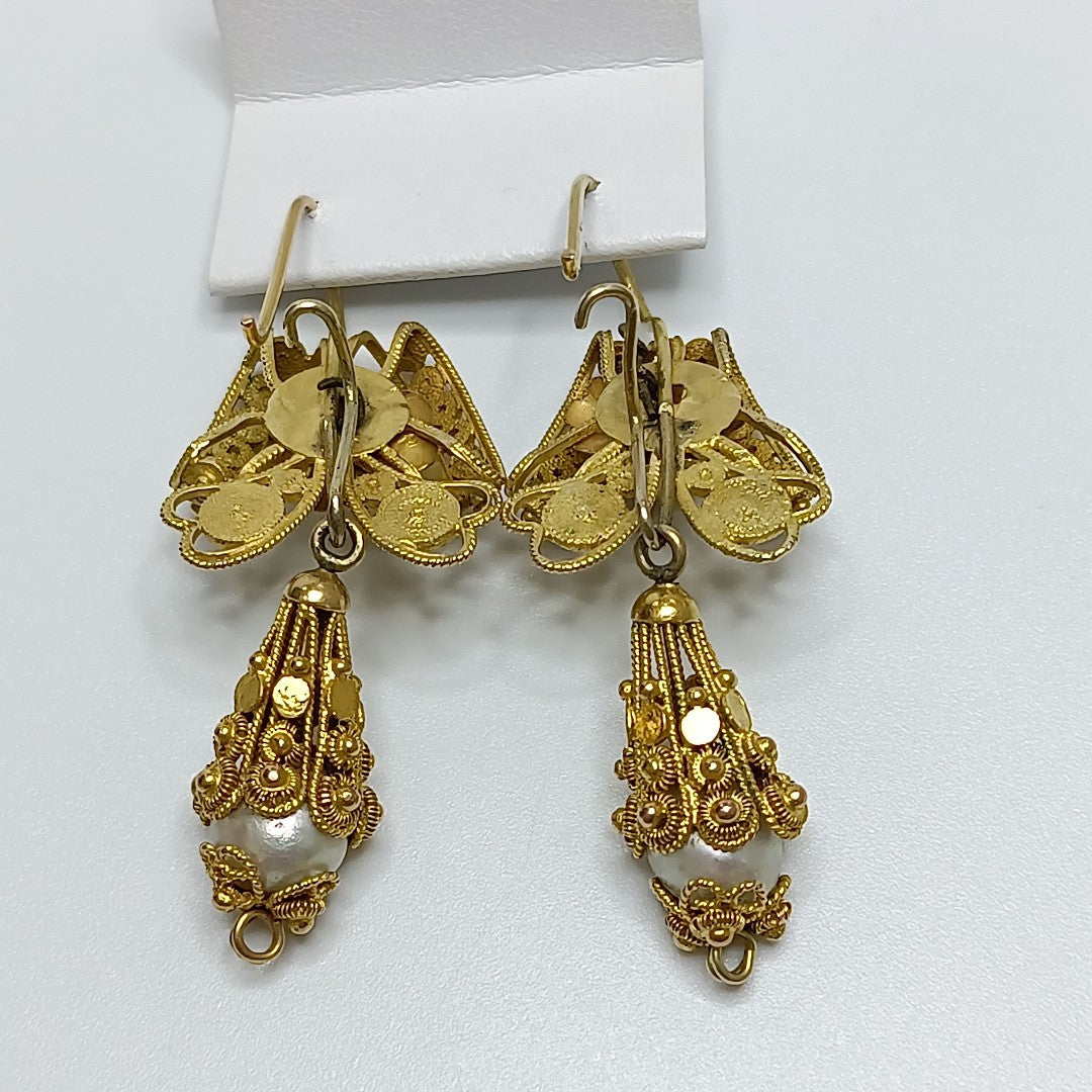 ARETES PAR ORO 10 K 10.7 GRMS (SEMINUEVO)