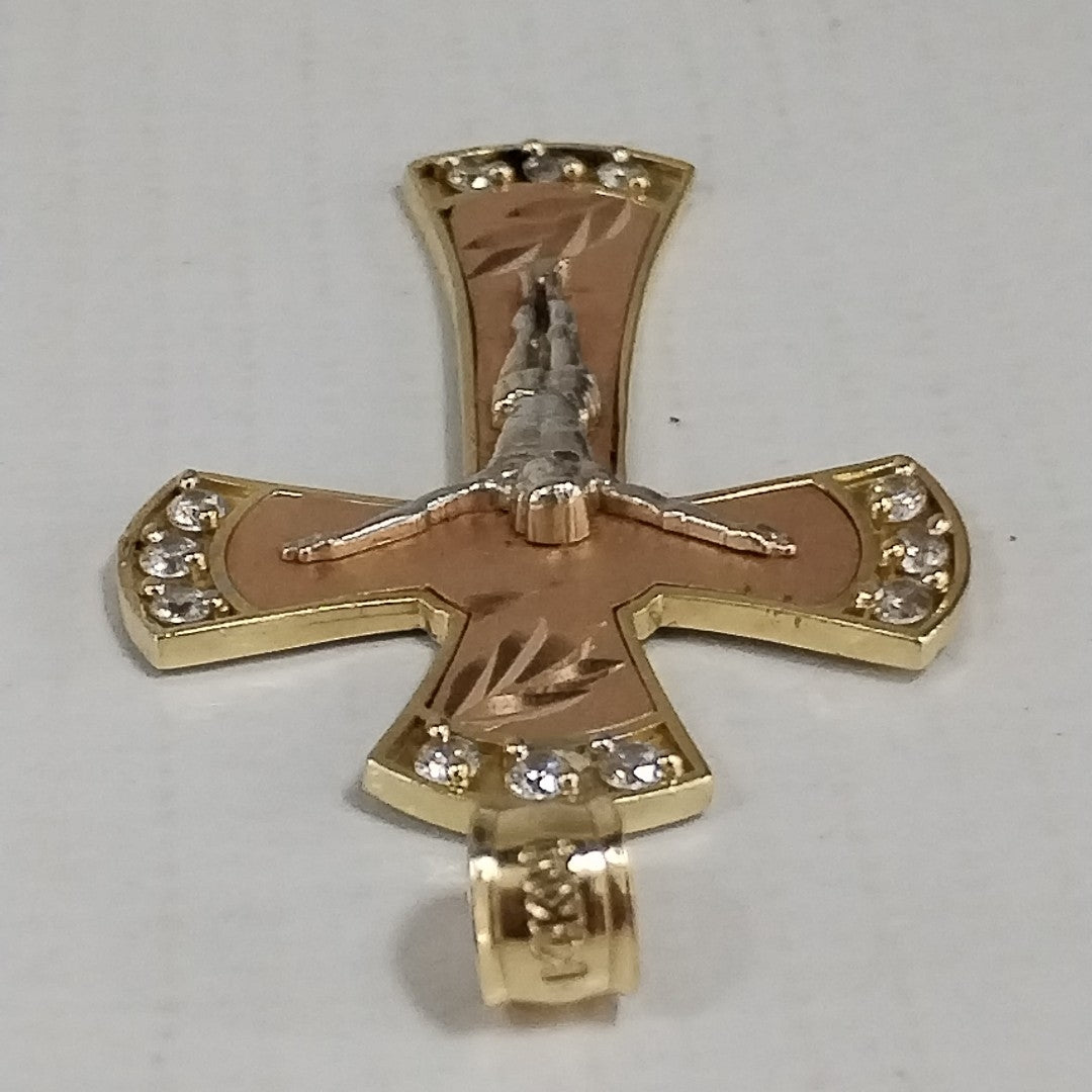 K1 7,30 GRMS 14 K ESPECIFICACIONES COMPLEMENTARIAS CRUCIFIJOGATADO, MALTRATAD (SEMINUEVO)