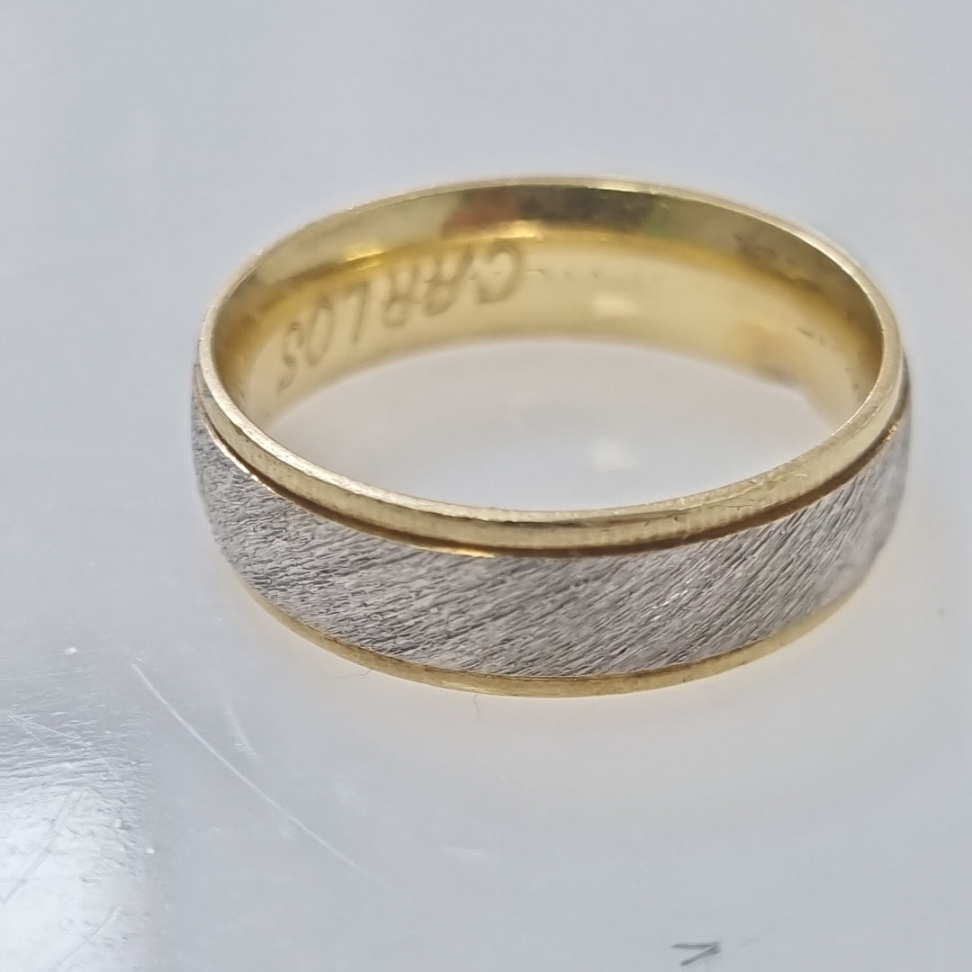 ARGOLLA ORO, ORO COMBINADO 14 K 6.1 GRMS (SEMINUEVO)