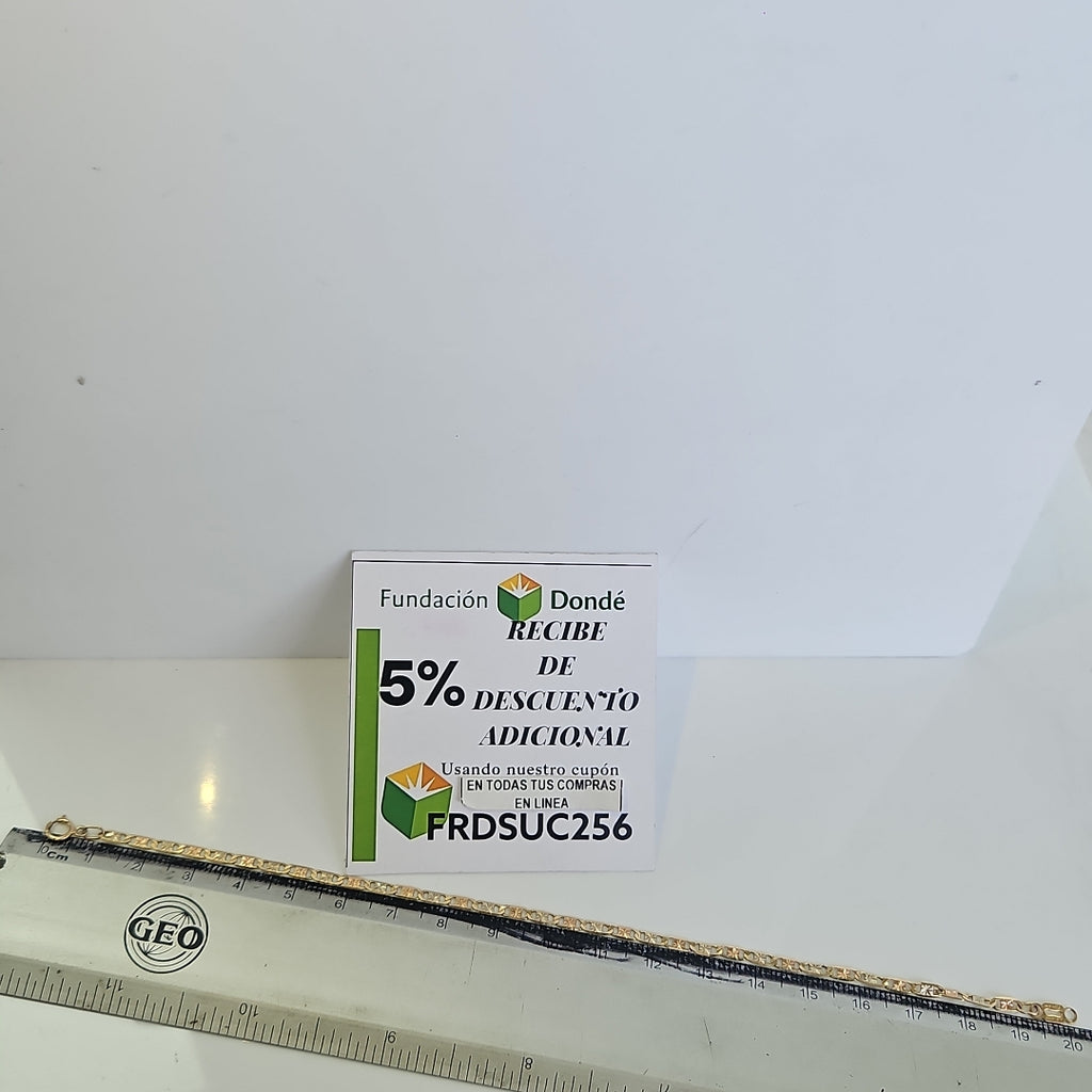 K1 1,90 GRMS 14 K ESPECIFICACIONES COMPLEMENTARIAS PULSERA 14K, TEJIDO GUCCI, BR (SEMINUEVO)