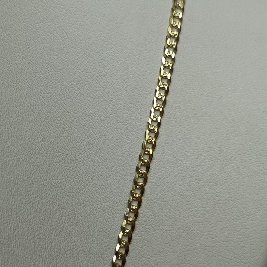 CADENA BARBADA DIAMANTADA 11.61GR 55 CM CM (NUEVO)