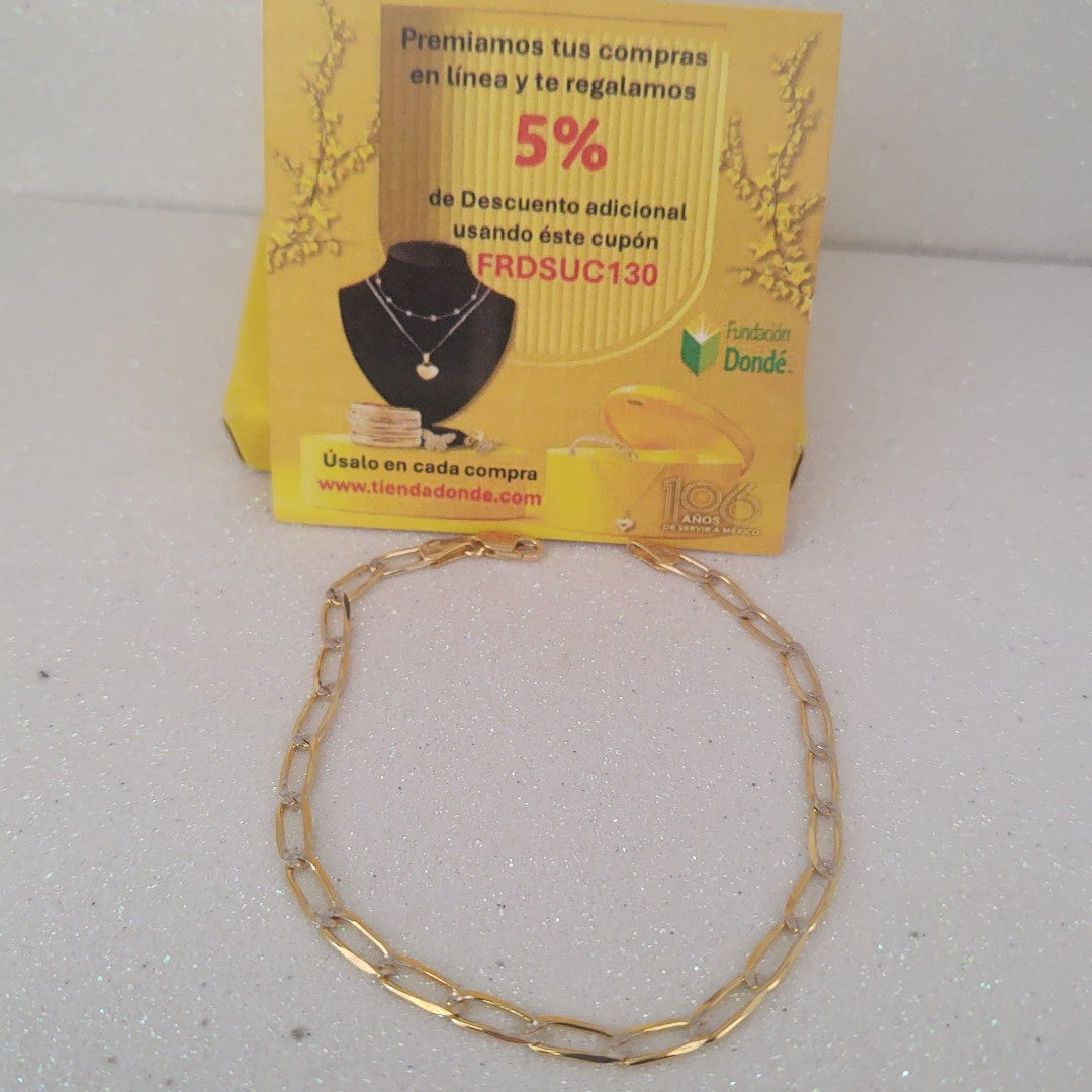 PULSERA TEJIDO ESLABONES 4.5G 21 CM (NUEVO)